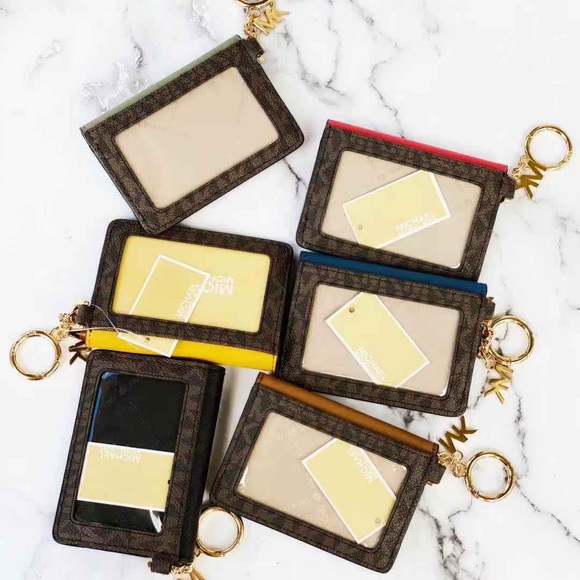 Michael Kors Cardholder Key ring brown Mk blue - Picture 5 of 5